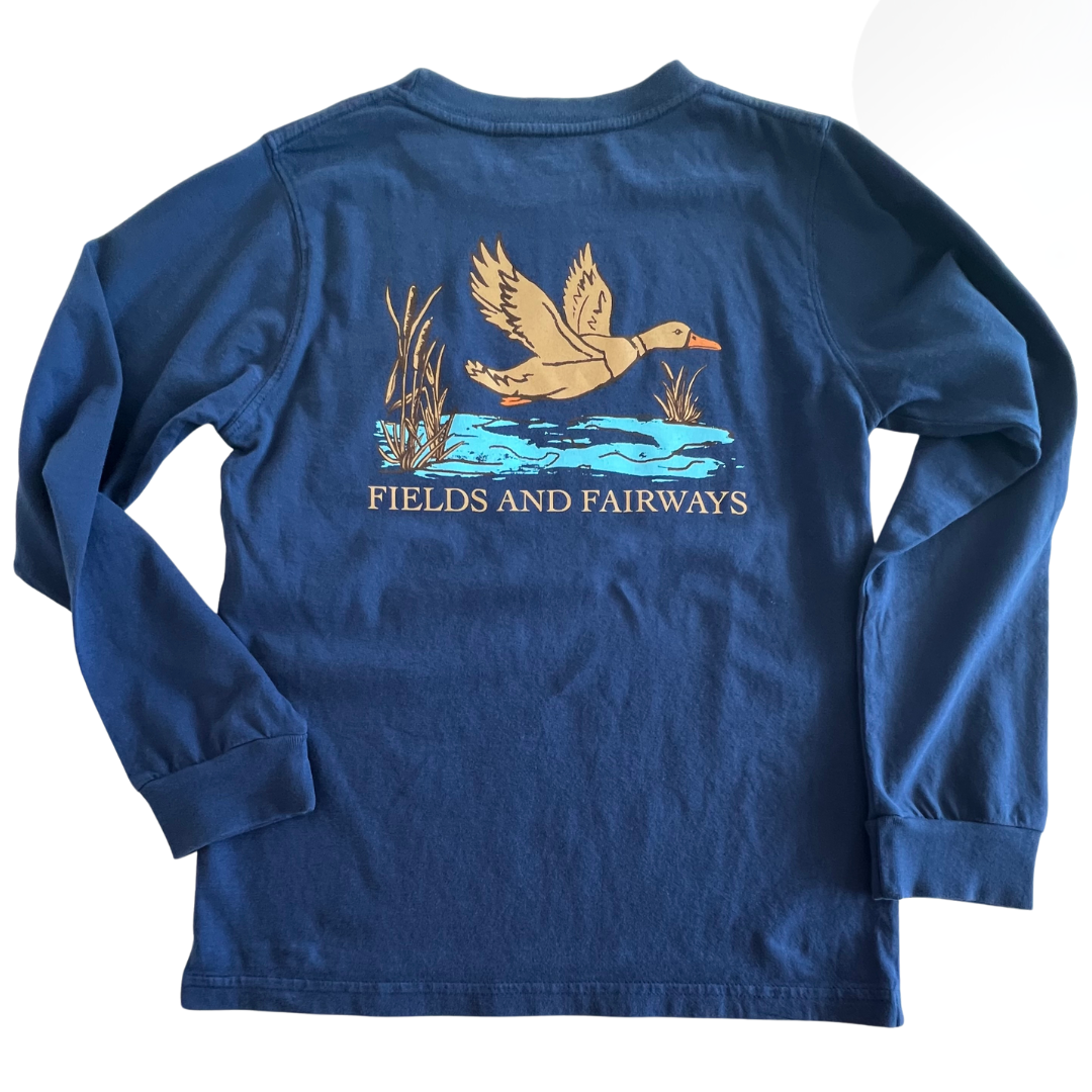 Long-Sleeve F&F Navy Mallard Tee