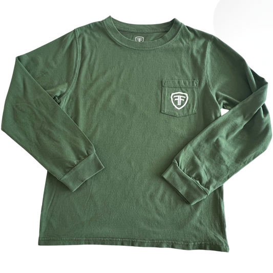 Long-Sleeve F&F Woodland Green Deer Tee